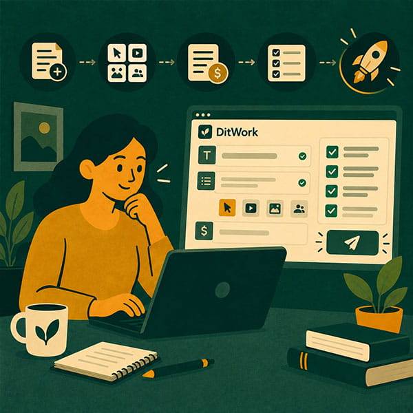 Як створити мікрозавдання на DitWork: зрозуміла інструкція для замовника
