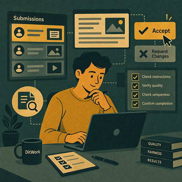 How to Review a Microtask Result and Accept the Work